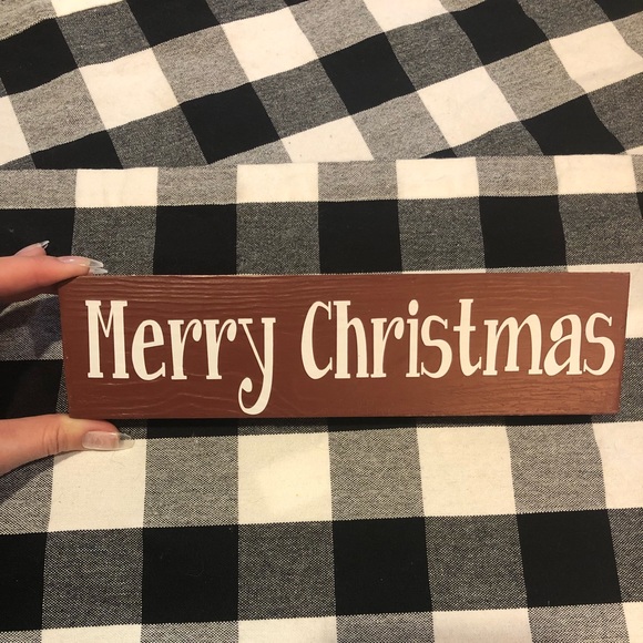 Merry Christmas Mini Wood Sign - Picture 1 of 4